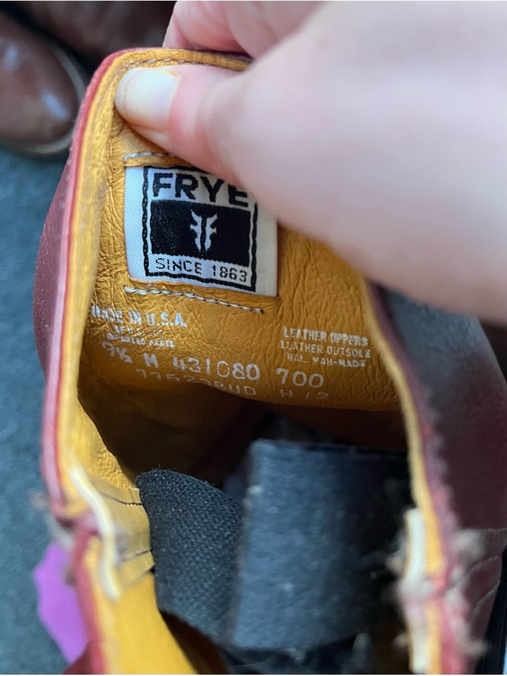 Frye Burgundy 14L Campus Leather Boots - Picture 12 of 12